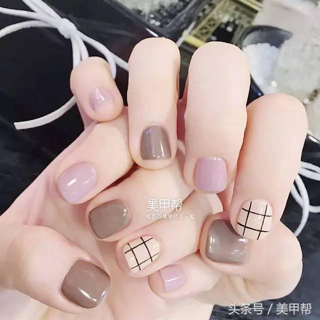 指甲特别短小能做美甲嘛,2019美甲短小甲款式