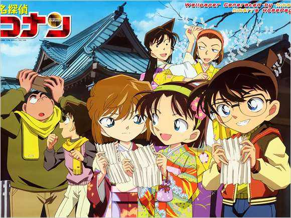 柯南背后的美女,柯南身边的那个女生是谁