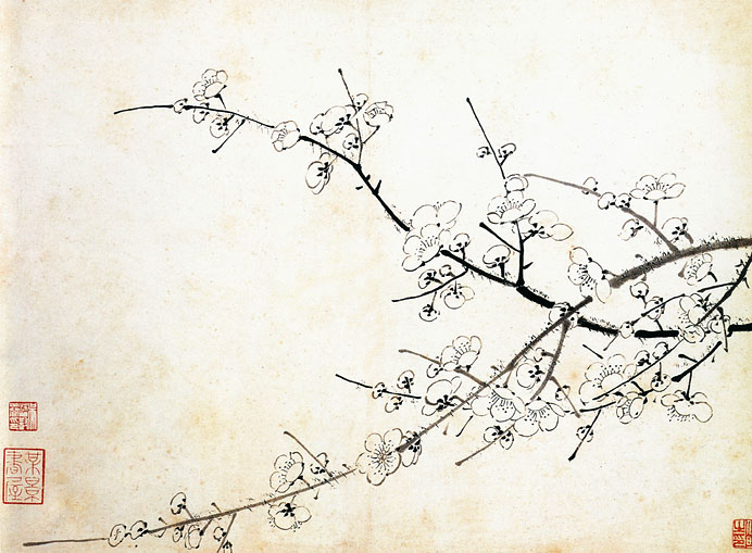 有关梅兰竹菊的中国国画作品,国画梅兰竹菊