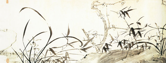 有关梅兰竹菊的中国国画作品,国画梅兰竹菊