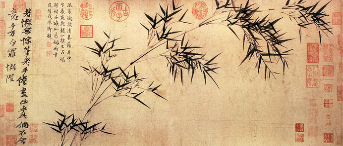 有关梅兰竹菊的中国国画作品,国画梅兰竹菊