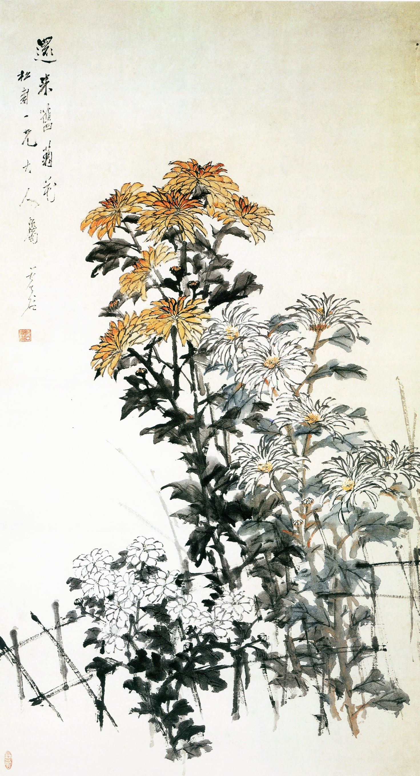 有关梅兰竹菊的中国国画作品,国画梅兰竹菊