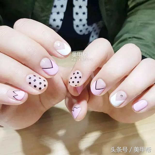 指甲特别短小能做美甲嘛,2019美甲短小甲款式