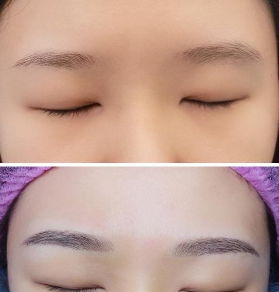 姐妹们纹眉效果怎么样,绣眉和纹眉图片对比