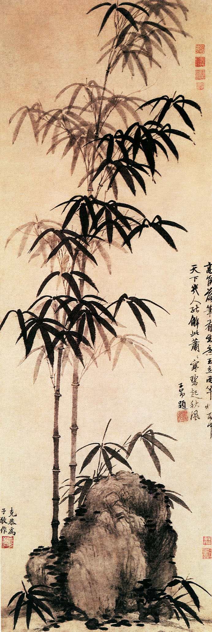 有关梅兰竹菊的中国国画作品,国画梅兰竹菊
