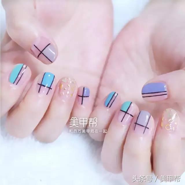 指甲特别短小能做美甲嘛,2019美甲短小甲款式