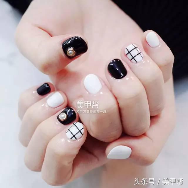 指甲特别短小能做美甲嘛,2019美甲短小甲款式