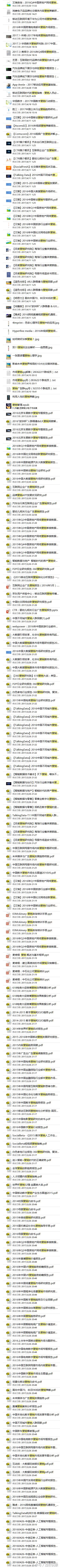 2017行业研究报告之营销领域