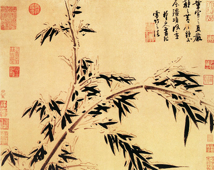 有关梅兰竹菊的中国国画作品,国画梅兰竹菊