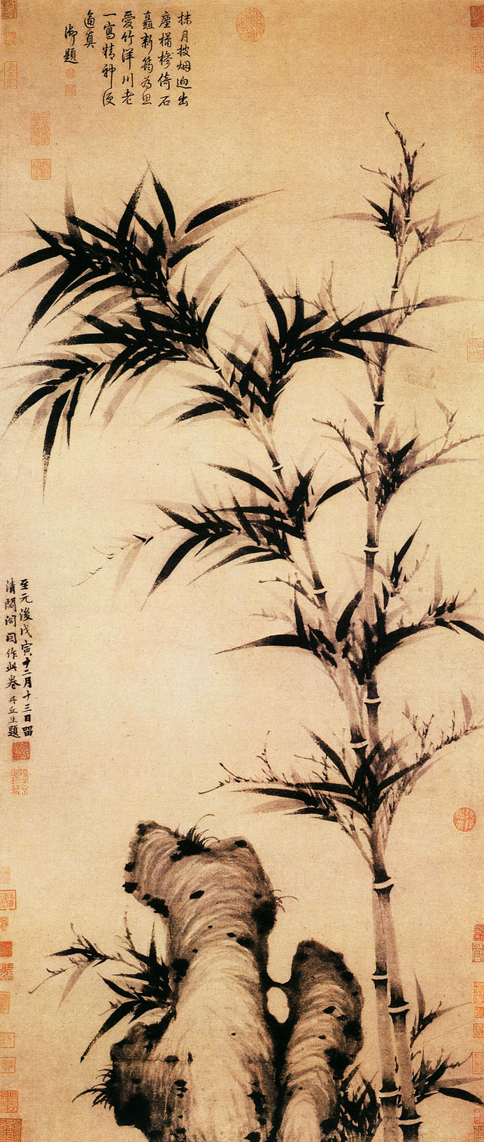有关梅兰竹菊的中国国画作品,国画梅兰竹菊