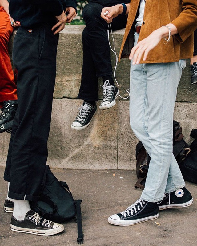 潮男高帮帆布鞋秋季穿搭,夏天超帅帆布鞋穿搭