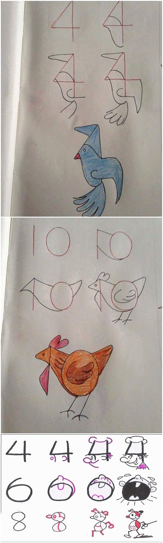 动物用数字画的简笔画,儿童简笔画颜色动物教程