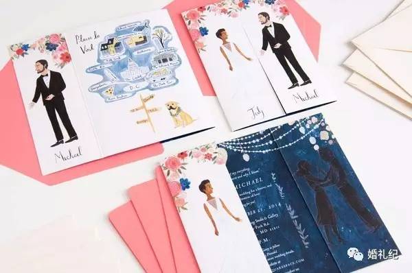 西方的婚礼请柬,美国婚礼网上请柬