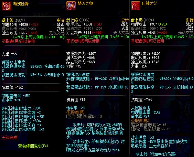 dnf不同职业的史诗装备,DNF9周年