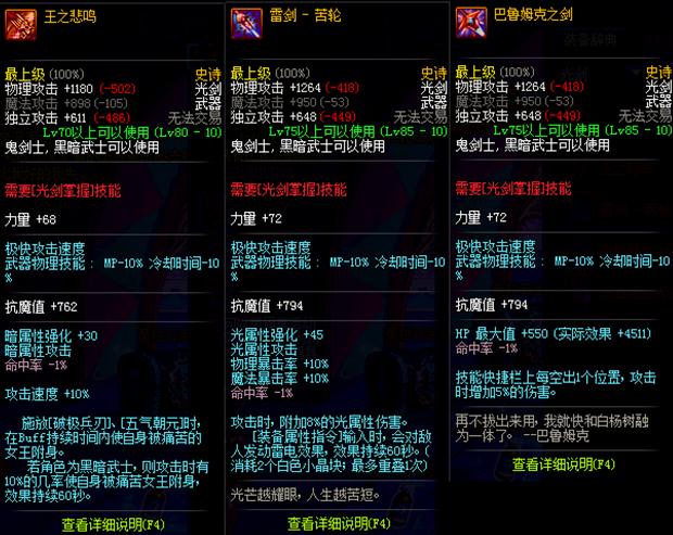 dnf不同职业的史诗装备,DNF9周年