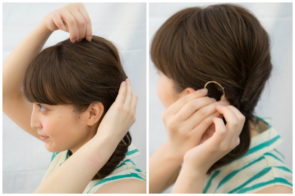 冬天文静的编发发型,长发编发教程文静型