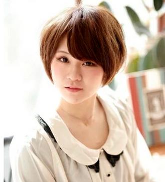 圆脸学生短发12-14岁齐耳短发,比男人还酷的短发