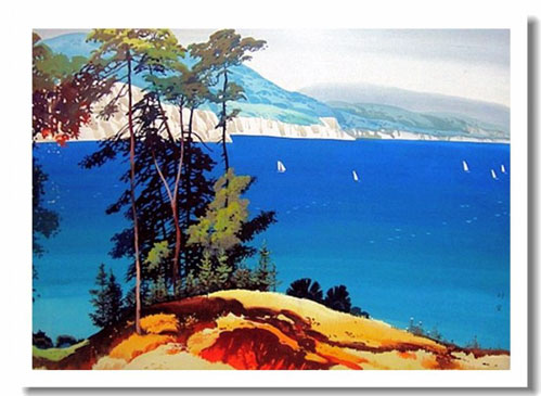 天天漫画网：实力派画家王培堃《水彩风景画---广西八景之滨》