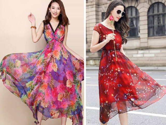 新款真丝连衣裙夏季翻领女中年,夏季女连衣裙新款2019真丝