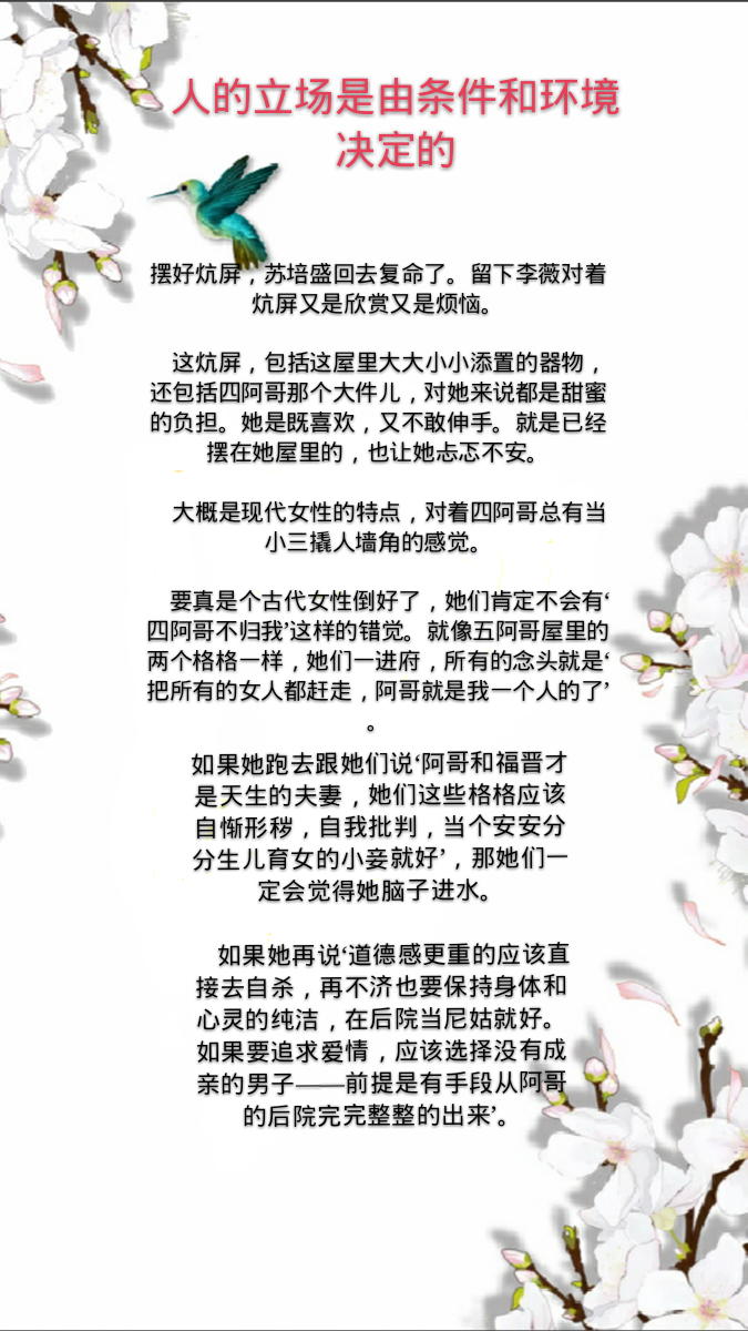 清穿日常小说原著李薇是什么身份,清穿日常四爷什么时候喜欢上李薇