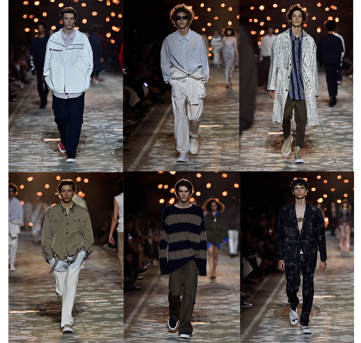 HUGO的新品发布时装秀在佛罗伦萨的旧工厂里点了上百根蜡烛