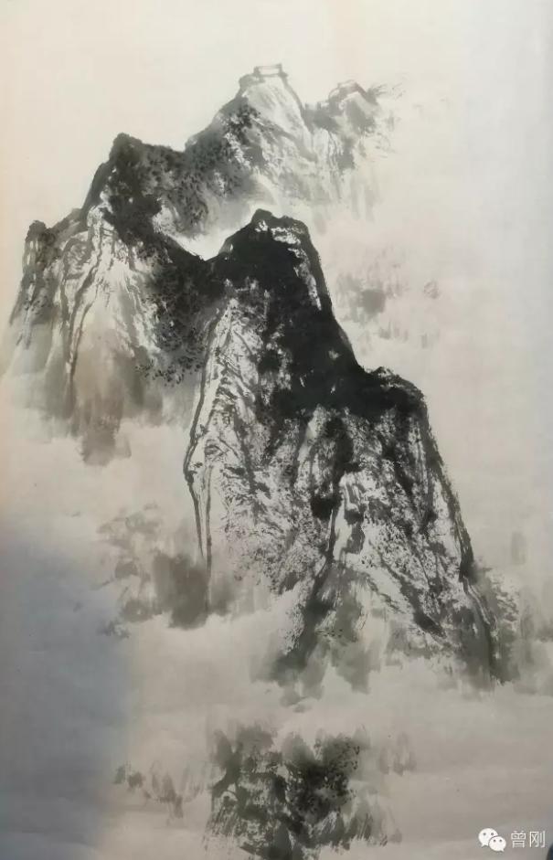 曾刚山水教学第一讲,临摹曾刚老师彩墨山水