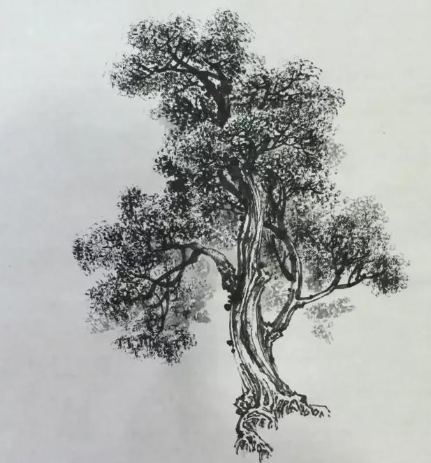 曾刚山水教学第一讲,临摹曾刚老师彩墨山水