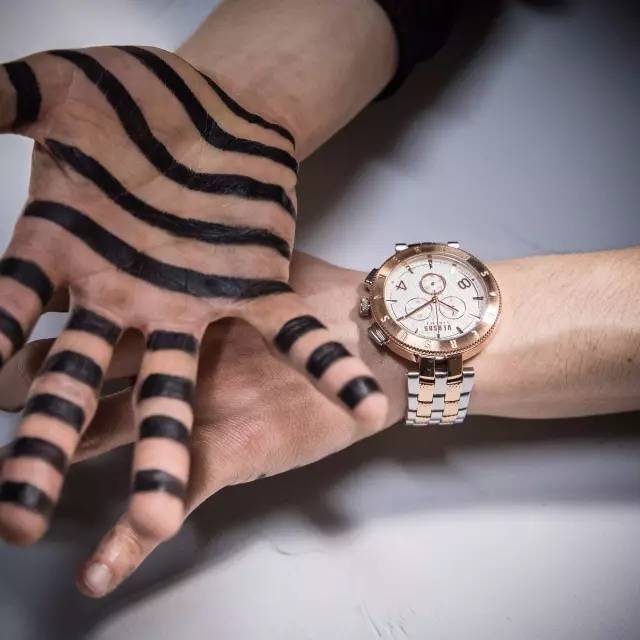 范思哲versacegeo自动腕表,范思哲versace机械金色手表