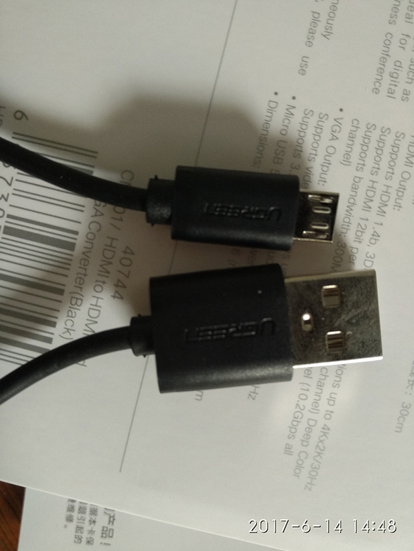 绿联hdmi转vga转换器高清转换头,vgahdmi转换器接口