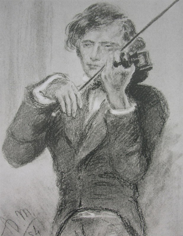 阿尔道夫门采尔素描作品赏析,素描大师门采尔速写