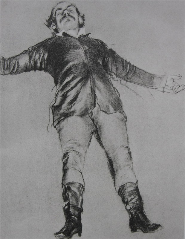 阿尔道夫门采尔素描作品赏析,素描大师门采尔速写