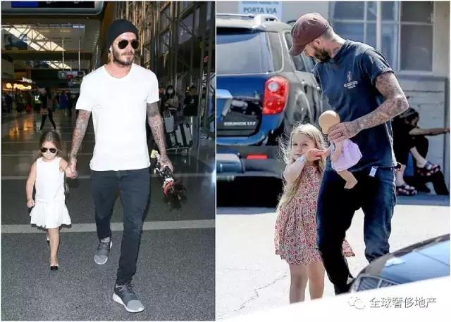 贝克汉姆：后盾情人还不够做最型潮爸女儿奴~｜美行加人20