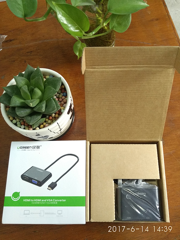 绿联hdmi转vga转换器高清转换头,vgahdmi转换器接口
