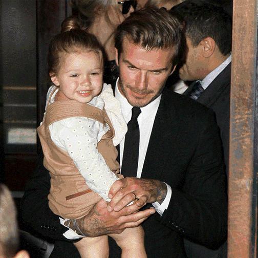 贝克汉姆：后盾情人还不够做最型潮爸女儿奴~｜美行加人20