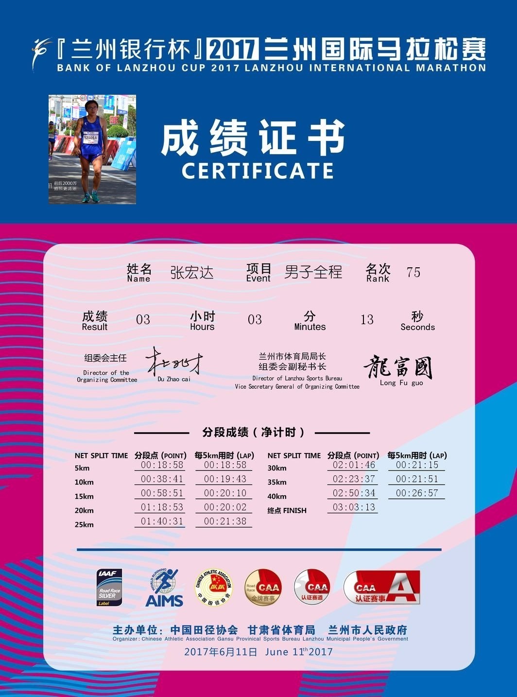 马拉松成绩和自己训练成绩,马拉松靠努力能得第一吗