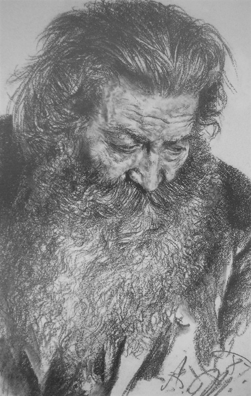 阿尔道夫门采尔素描作品赏析,素描大师门采尔速写