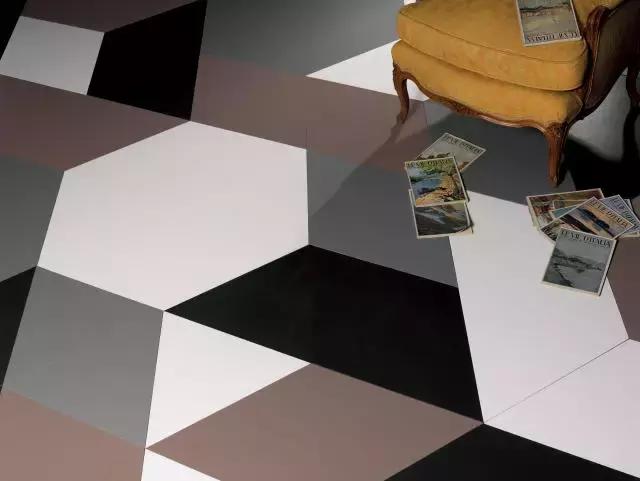 三角形地砖与多边形地砖,三角形瓷砖铺成的图形