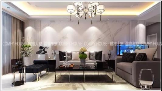 潍坊装修房子现代简约小户型,潍坊郡园90平装修