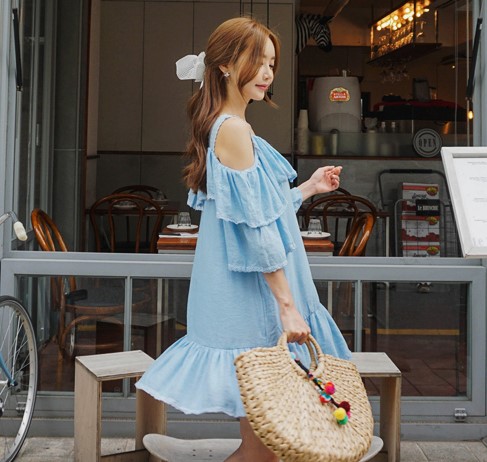 珠珠美美哒原版,孙允珠夏日缤纷糖果包臀裙