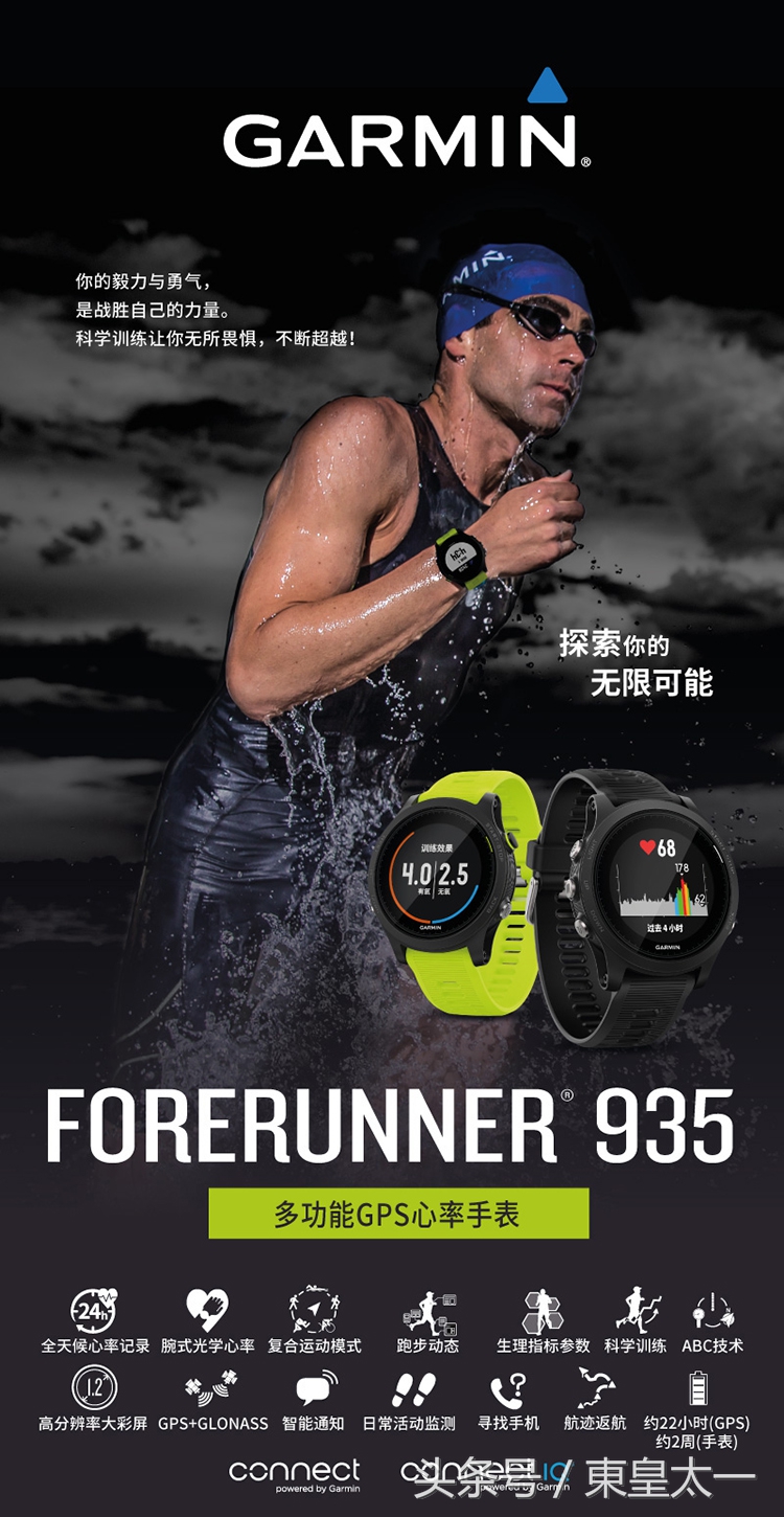 续航能力超长的运动手表,佳明935与watch4