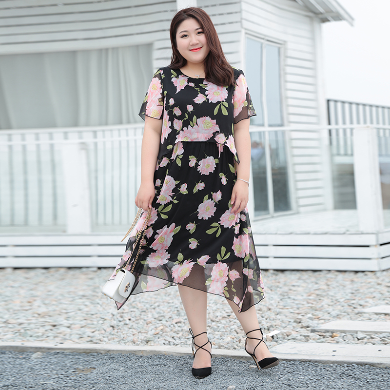 170斤胖人模特视频,适合150斤胖mm的连衣裙夏季