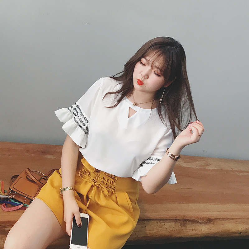 150-180斤的大码中长款雪纺衫上衣 (130-150斤的大码女装雪纺衫)