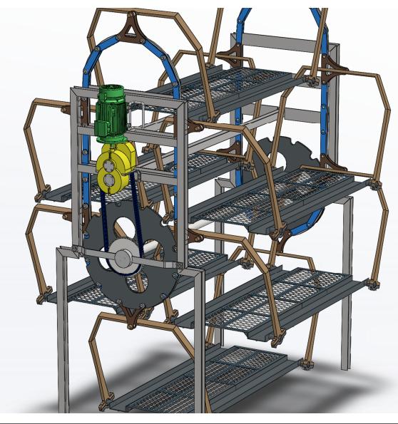 立体升降式停车库图纸,垂直循环立体车库模型