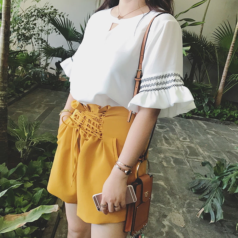 150-180斤的大码中长款雪纺衫上衣 (130-150斤的大码女装雪纺衫)