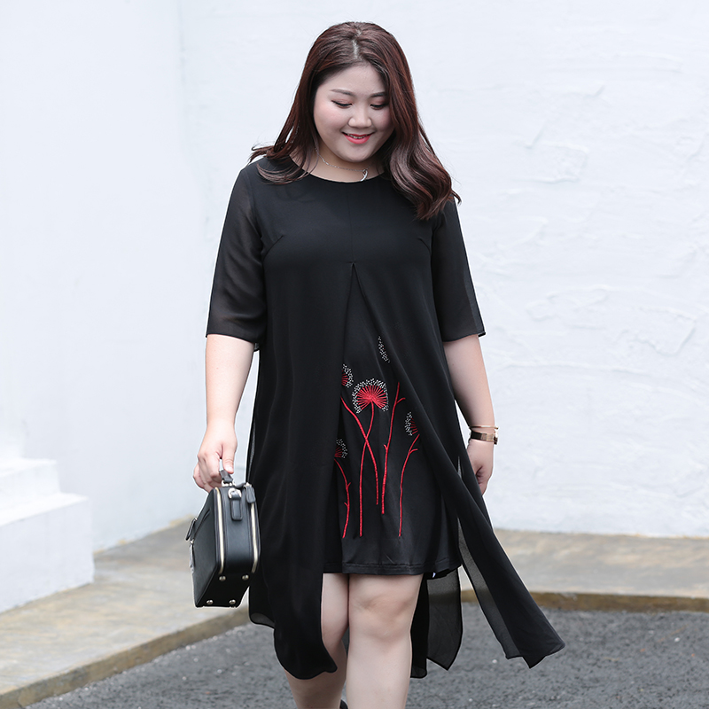 170斤胖人模特视频,适合150斤胖mm的连衣裙夏季