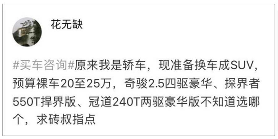 20-25万左右的合资燃油家用suv,20-25万的合资suv车