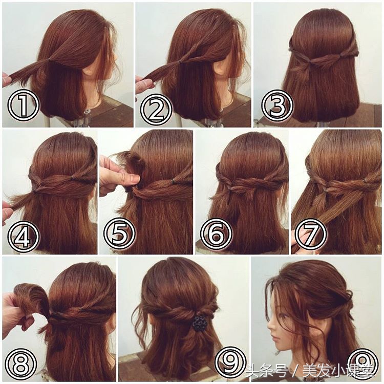 懒人编发技巧6款编发搞定,编发教程美出高级感日常编发