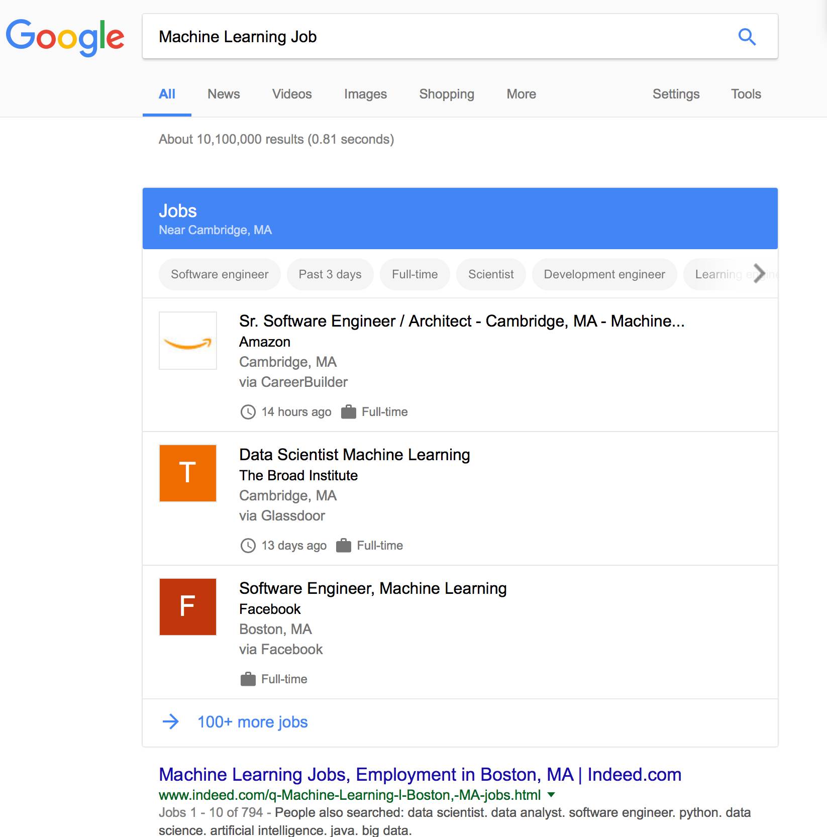 “谷歌招聘”推出，垂直搜索AI筛选，迥异百度招聘