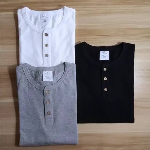 亨利衫和衬衫怎么搭配,亨利领半袖t恤穿搭