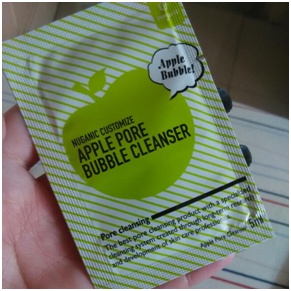 韩国Nuganic绿康丽青苹果O2光彩洁面乳,卸妆+洁面二合一挽救我